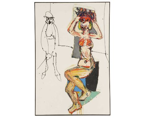 ▲ John Kiki (b.1943) 'Hecuba on White', 1995/1999signed 'John Kiki', inscribed with title and dated '1995/1999/February 2008'
