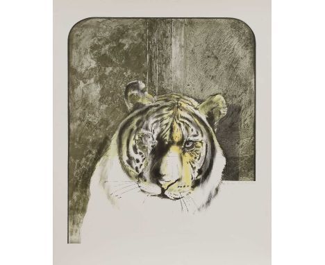 ▲ Bryan Organ (b.1935) Tigerlithograph in colours, signed and dated 'Bryan Organ 1974' in pencil l.r., and inscribed 'For Sta