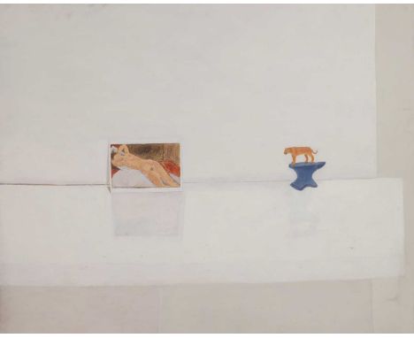 Andreas Rüthi (Swiss, b.1956) 'Modigliani, Anvil, Tiger'signed 'Andreas Ruthi', inscribed with title and dated '1999' verso, 