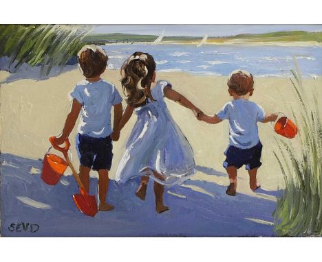 ▲ Sherree Valentine-Daines (b.1956) 'Lasting Friendships'signed with initials l.l., oil on canvas20 x 30cmCondition ReportFra