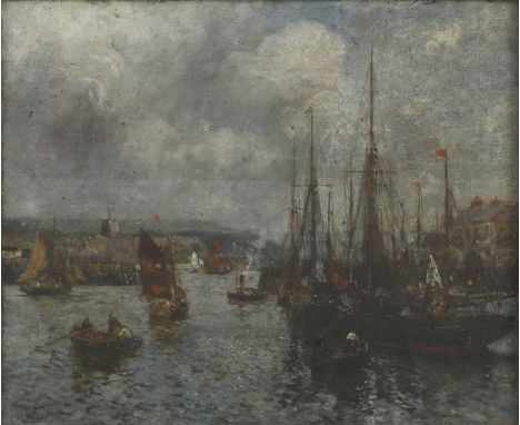 ▲ Bernard Finnigan Gribble (1872-1962) Boats in a harboursigned 'B. F. GRIBBLE' l.l., oil on canvas51 x 61cmCondition ReportF