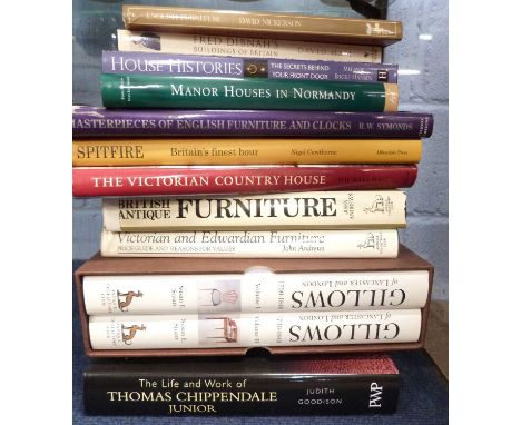 Quantity of books on antiques, including two volumes on Gillows Furniture and Life and Works of Thomas Chippendale