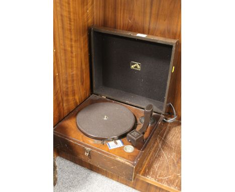 A VINTAGE HMV RECORD PLAYER