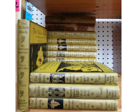 THE YELLOW BOOK: an illustrated quarterley.  First Editions, 13 vols. pictorial titles, many full-page illus., half title & c