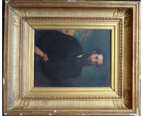 English School (19th century), Portrait of a gentleman, oil on board, 32cm x 24cm. 