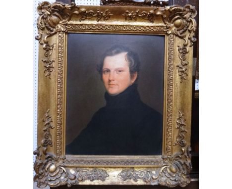 English School (19th century), Portrait of the Rev Thomas Shettock, Canon of Clifton, oil on board, indistinctly inscribed on
