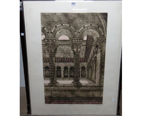 Valerie Thornton (1931-1991),Cloister, Elve, etching and aquatint,  signed, dated '80, inscribed and numbered 23/150 in penci