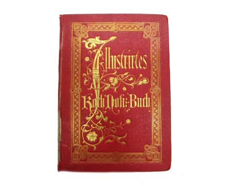 GERMAN COOKERY - a purpose-designed notebook; with decorated & illuminated pages throughout & blank leaves for manuscript ins