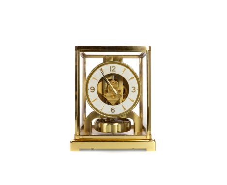 JAEGER LE COULTRE MANTEL CLOCK, no. 205309, the white enamel dial with gilt dagger markers and numbers at 3, 6, 9 and 12, in 