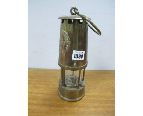 protector Lamp &amp; Lighting Co Brass Miners Lamp.