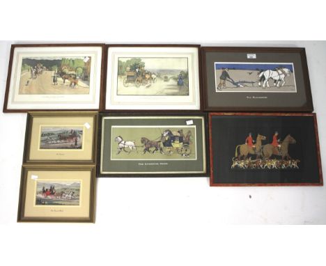 A collection of prints after Cecil Aldin (1870-1935) and other hunting related pictures. Comprising: an early 20th century pr