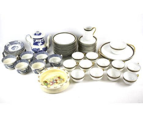 Assorted ceramic part tea and dinner services. To include Thomas 'Sevres' Bavaria plates, Royal Doulton Bunnykins child's pla