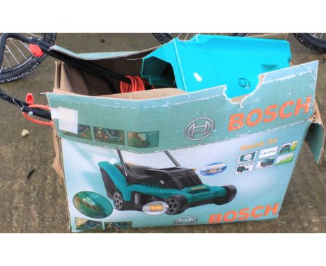 A Bosch Rotak 34-13 electric rotary lawn mower. Untested