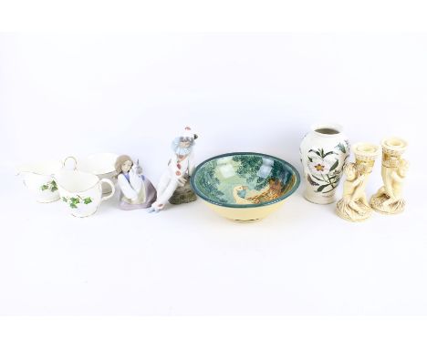 Collection of ceramics including Nao, Portmeirion, etc