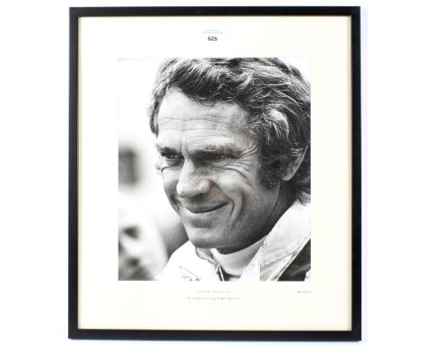 A Steve Mcqueen photo portrait by Nigel Snowdon. Framed and glazed, 29cm x 34cm