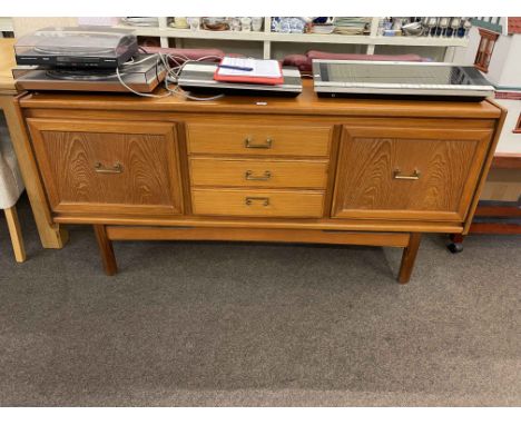 Vintage teak long john sideboard, 78cm by 162.5cm by 44cm.