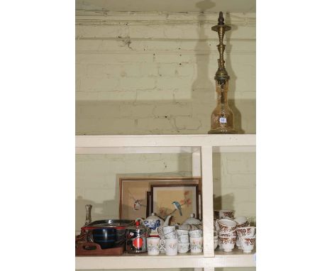 Colclough and other teaware, Oriental bird pictures, hookah pipe, etc.