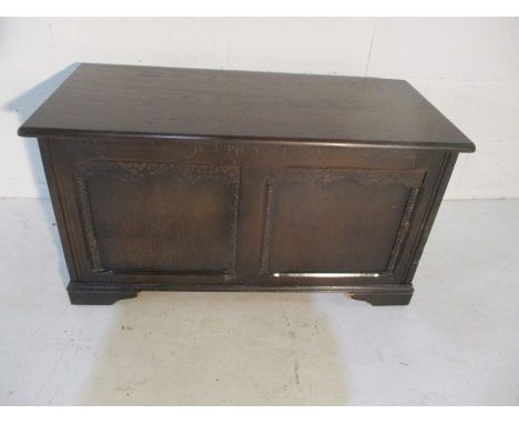 A vintage oak blanket box 