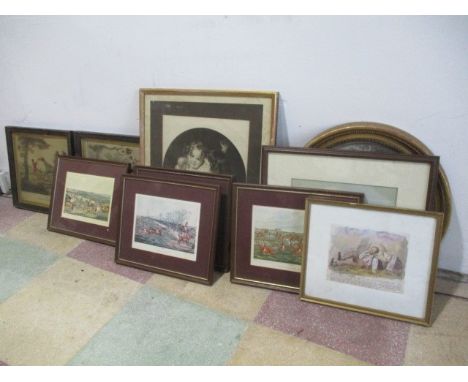 A collection of prints including various hunting scenes