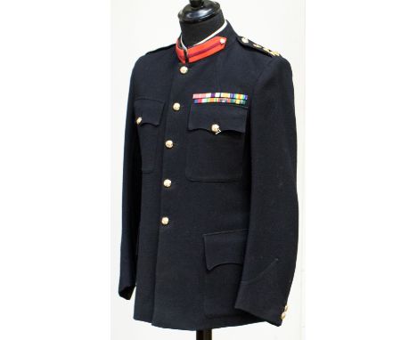 British Army No1 Dress Tunic and Trousers ex estate of Brigadier A Levesley, OBE, MC, TD. ERII Staybrite buttons. Ribbon bars