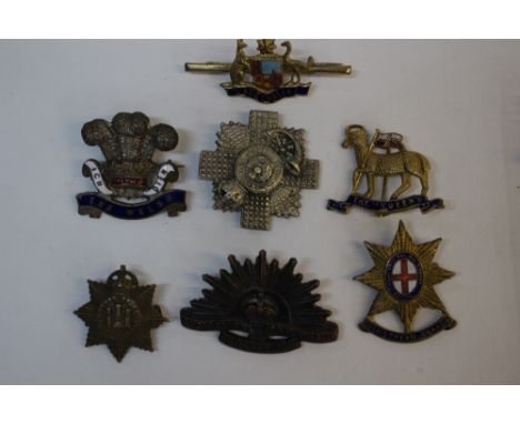 WW2 British / Commonwealth Line Regiments Sweetheart collection: Scottish Light Infantry, Devonshires, Queens Royal Regt, The