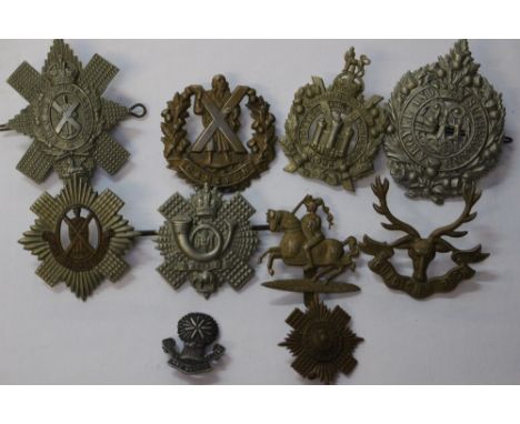 WW2 British Scottish Regiments cap badge collection to include Fife & Forfar Yeomanry, Kings Own Scottish Borderers, Argyle &