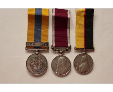 Queens Sudan Medal named to 1419 C/Sjt AA Downs 1 / N Staff R. Along with Khedives Sudan Medal with Hafir Clasp to No. 1419 C