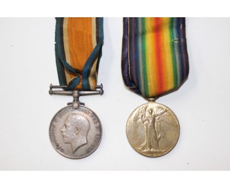 WW1 British War Medal 1914-1918 and Victory Medal to T4-262813 Drv. WE Ford, Army Service Corps. Complete with original ribbo