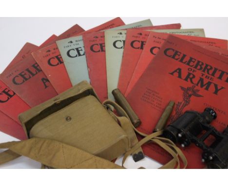 WW2 British Officers Binoculars by Kershaw, 1944 dated serial number 234402 complete with sling and in 1937 pattern webbing c
