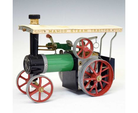 Mamod - TE1A live steam tractor, with rod and other parts, 17cm high