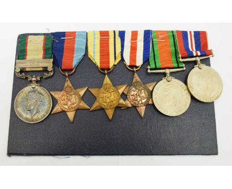 Second World War medal group comprising; India General Service Medal with North West Frontier 1936-37 clasp (2322253 SGLN. E.