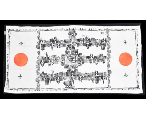 Sir Grayson Perry (b.1960) - 'City Break' digital print on fabric, unframed, 152cm x 81cm