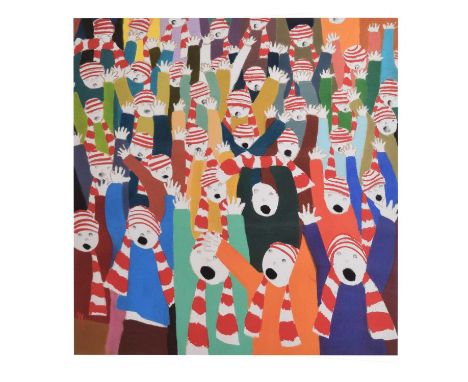 Mackenzie Thorpe (British, b.1956) Signed limited edition print - 'Goaaaaal', 143/495, 53cm x 51cm, unframed, with certificat