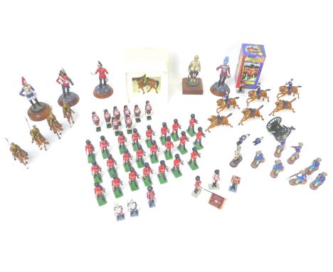 A collection of sixty four Britians and other die-cast model toys, including 'Trooping the Colour 40109' Colour Point Scots G