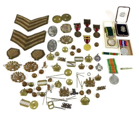 A group of medals and militaria pertaining to Warrant officer Cl 1, A. W. R. Robins, Royal Army Pay Corps, comprising WWII De