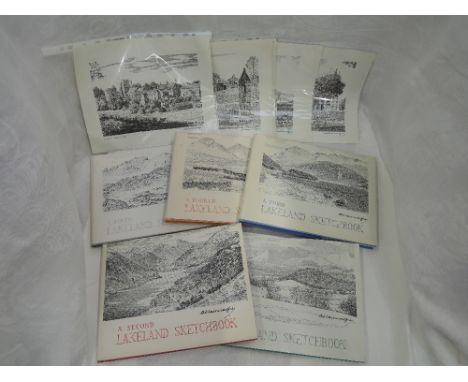 Wainwright. A Lakeland Sketchbook - volumes 1-5. Each in dust wrapper, all except volume 1 are first editions. Each having a 