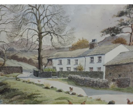Three watercolours, K Bale, Lakeland farmsteads, dated 1985 and 1987, Watenlath, signed and dated 1985, 10in x 14in and Thirl