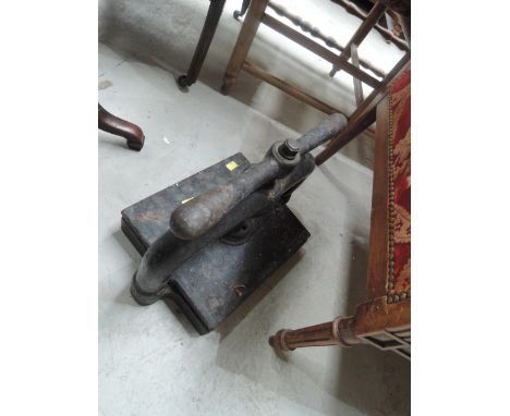 A vintage cast book press of typical design