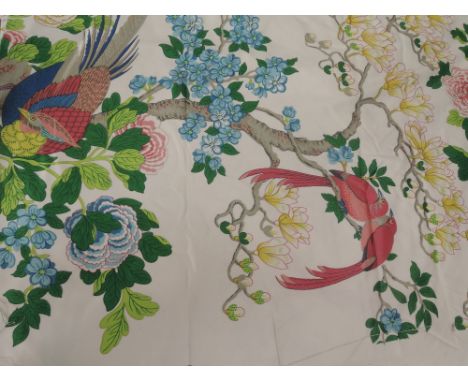 A huge quantity of vintage fabric 'Rock bird' by G.P &amp; J Baker LTD. printed in England.