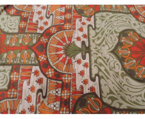 Reams of vintage 1970s Heals fabric, 'water garden' by David Bartle.CONDITION REPORT - VERY GOOD CONDITION 4 FOOT WIDE X APPR