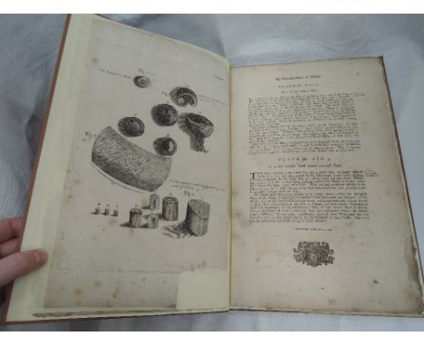 Antiquarian. Hooke, R. 'Micrographia' - Most likely an example of the 1745 condensed re-issue titled: 'Micrographia Restored'