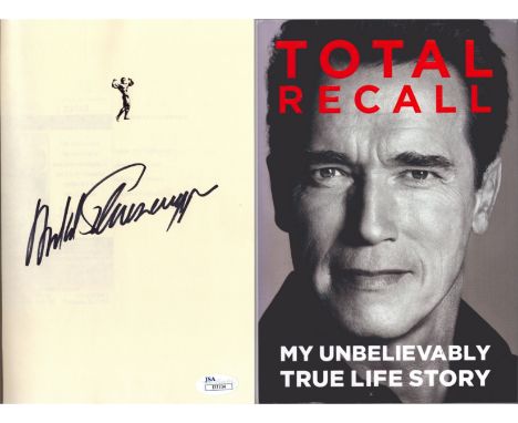 Arnold Schwarzenegger signed Total Recall My Unbelievably True Life Story first edition hardback book. Good Condition. All au