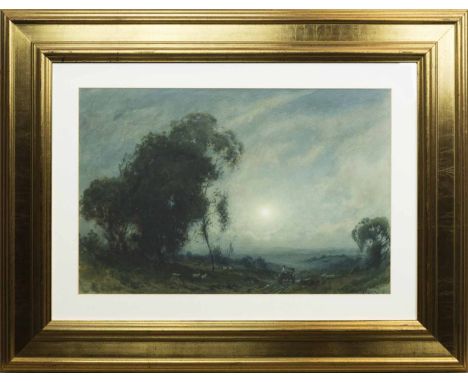E WILKINSON (SCOTTISH LATE 19TH/EARLY 20TH CENTURY),TWIXT THE GLOAMING AND THE MURKwatercolour on paper, signed33.5cm x 51cmM