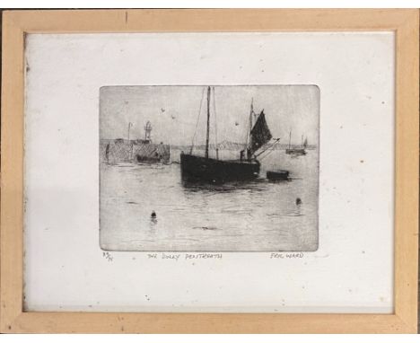 Eric Ward (b.1945), 'The Dolly Pentreath', drypoint etching, signed, titled, and numbered, 39/75, 15x20cm