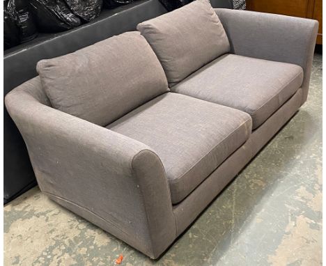 A Habitat two seater grey sofa bed, 190cmW