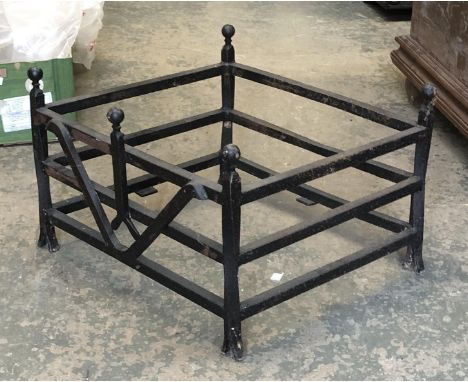 A wrought iron fire grate, 53x46cmW