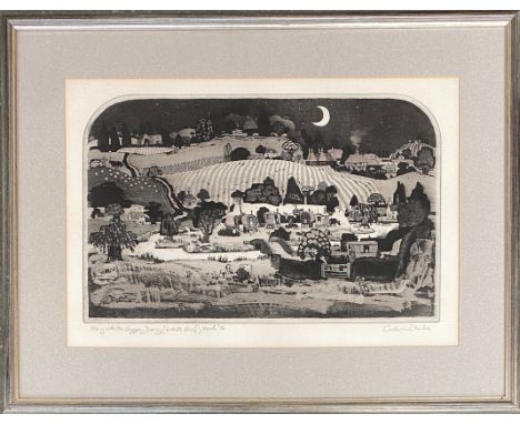 Graham Clarke (British, b.1941), 'Along with the Gypsy Davy', etching with aquatint, artist's proof, 1976, signed and titled 