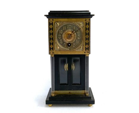 A Junghans Secessionist mantel clock, 24cmH