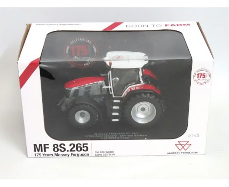 A boxed Agco 1:32 Massey Ferguson 8S. 265 diecast model tractor