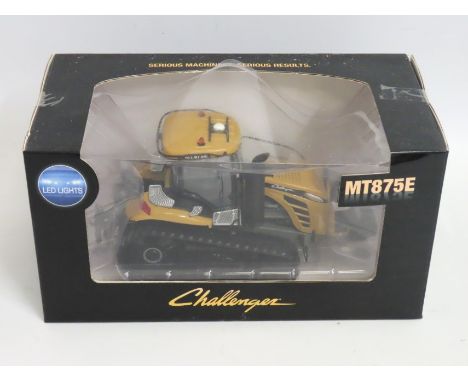A boxed Agco 1:32 Challenger LE lights MT875E diecast model tractor